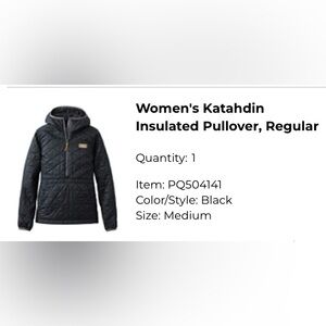 L.L. Bean Black Quilted Puffer Jacket
